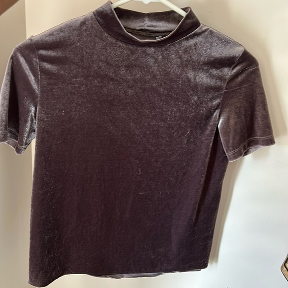 Zara Velvet Turtleneck Tshirt - Picture 1 of 2